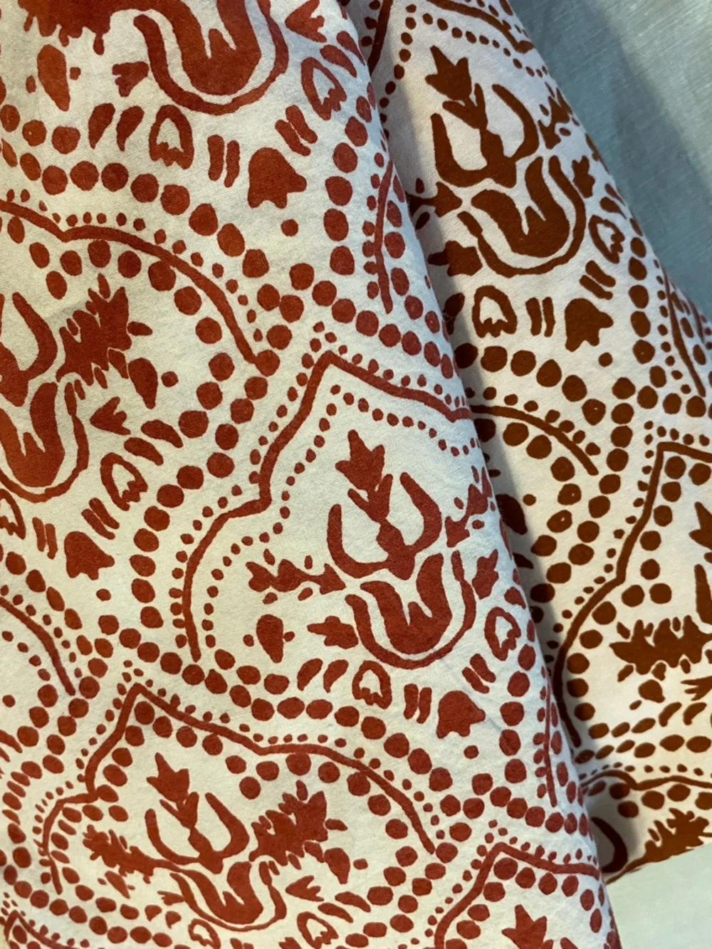 Set of 2 Anthropologie Meguro block print cotton standard shams